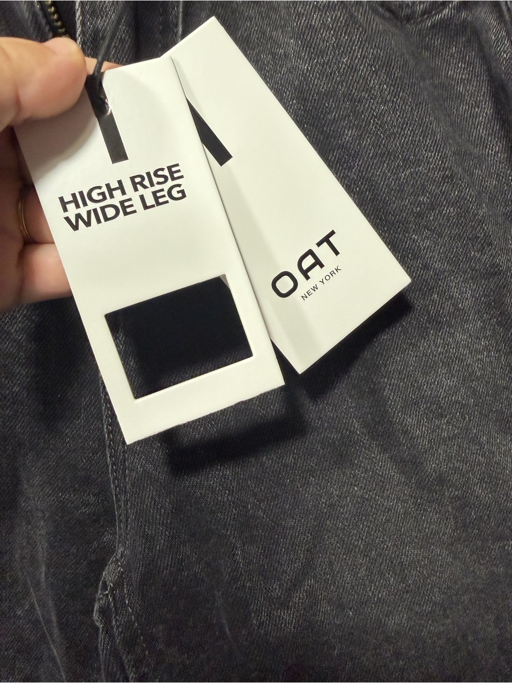 OAT New York High-Rise Wide-Leg Jeans - Black